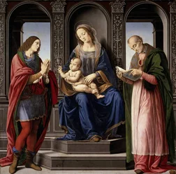 Madonna mit Kind und den Heiligen Julian und Nikolaus